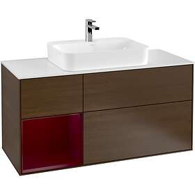 Villeroy & Boch Tvättställsskåp Finion med 3 Lådor Hylla och Bänkskiva för Ytmonterat F411HBGN