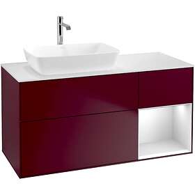 Villeroy & Boch Tvättställsskåp Finion med 3 Lådor Hylla och Bänkskiva för Ocentrerat från Artis Collaro F811MTHB