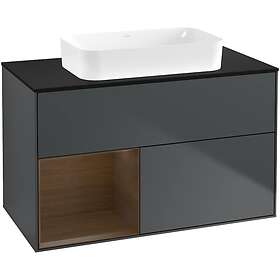 Villeroy & Boch Tvättställsskåp Finion med 2 Lådor Hylla och Bänkskiva för Fristående F652GNHG