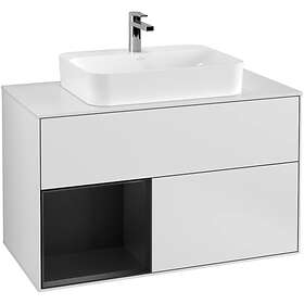 Villeroy & Boch Tvättställsskåp Finion med 2 Lådor Hylla och Bänkskiva för Ytmonterat F361PDMT