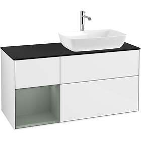 Villeroy & Boch Tvättställsskåp Finion med 3 Lådor Hylla och Bänkskiva för Ocentrerat från Artis Collaro F802GMGF