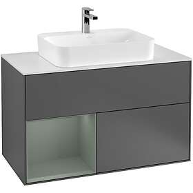 Villeroy & Boch Tvättställsskåp Finion med 2 Lådor Hylla och Bänkskiva för Ytmonterat G361GMGK