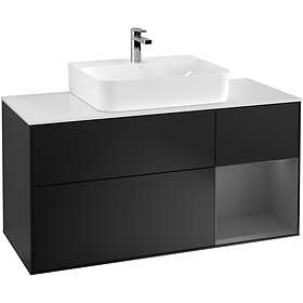 Villeroy & Boch Tvättställsskåp Finion med 3 Lådor Hylla och Bänkskiva för Centrerat G171GKPD