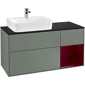 Villeroy & Boch Tvättställsskåp Finion med 3 Lådor Hylla och Bänkskiva för Ocentrerat G152HBGM