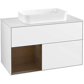 Villeroy & Boch Tvättställsskåp Finion med 2 Lådor Hylla och Bänkskiva för Fristående F651GNGF