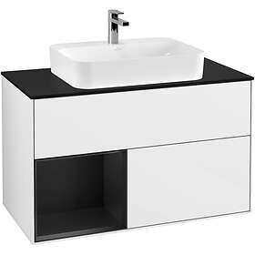Villeroy & Boch Tvättställsskåp Finion med 2 Lådor Hylla och Bänkskiva för Ytmonterat G362PDGF