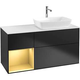 Villeroy & Boch Tvättställsskåp Finion med 3 Lådor Hylla och Bänkskiva för Ocentrerat från Artis Collaro F801HFPD