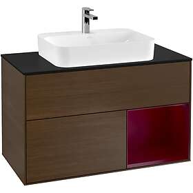Villeroy & Boch Tvättställsskåp Finion med 2 Lådor Hylla och Bänkskiva för Ytmonterat G372HBGN