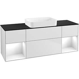 Villeroy & Boch Tvättställsskåp Finion med Två Hyllor och Bänkskiva för Fristående G742GFMT