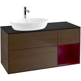 Villeroy & Boch Tvättställsskåp Finion med 3 Lådor Hylla och Bänkskiva för Ocentrerat från Artis Collaro G812HBGN