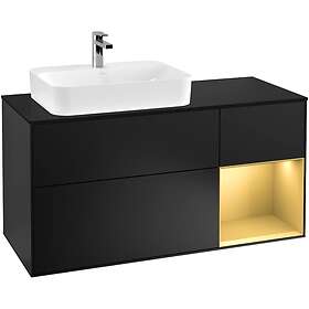 Villeroy & Boch Tvättställsskåp Finion med 3 Lådor Hylla och Bänkskiva för Ocentrerat Ytmonterat G402HFPD