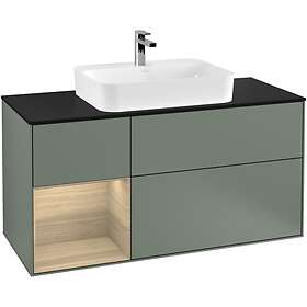 Villeroy & Boch Tvättställsskåp Finion med 3 Lådor Hylla och Bänkskiva för Ytmonterat F412PCGM