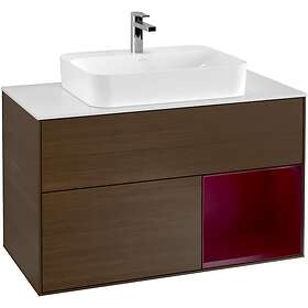 Villeroy & Boch Tvättställsskåp Finion med 2 Lådor Hylla och Bänkskiva för Ytmonterat F371HBGN