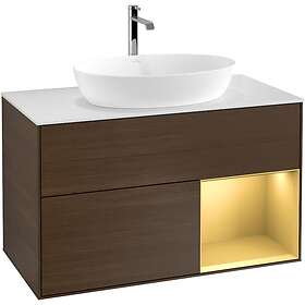 Villeroy & Boch Tvättställsskåp Finion med 2 Lådor Hylla och Bänkskiva för Fristående från Artis Collaro G781HFGN