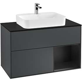 Villeroy & Boch Tvättställsskåp Finion med 2 Lådor Hylla och Bänkskiva för Ytmonterat G372PDHG