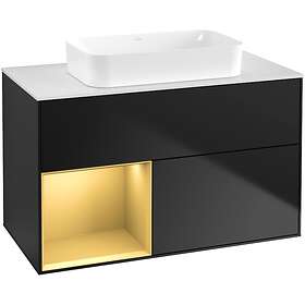 Villeroy & Boch Tvättställsskåp Finion med 2 Lådor Hylla och Bänkskiva för Fristående G651HFPD