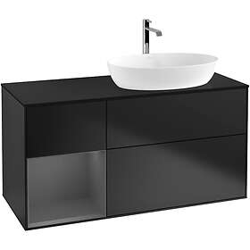 Villeroy & Boch Tvättställsskåp Finion med 3 Lådor Hylla och Bänkskiva för Ocentrerat från Artis Collaro G802GKPD
