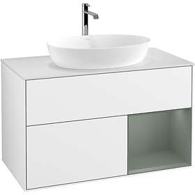 Villeroy & Boch Tvättställsskåp Finion med 2 Lådor Hylla och Bänkskiva för Fristående från Artis Collaro G781GMGF
