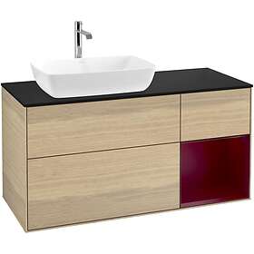 Villeroy & Boch Tvättställsskåp Finion med 3 Lådor Hylla och Bänkskiva för Ocentrerat från Artis Collaro F812HBPC
