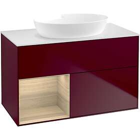 Villeroy & Boch Tvättställsskåp Finion med 2 Lådor Hylla och Bänkskiva för Fristående från Artis Collaro FA11PCHB