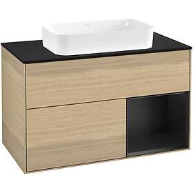 Villeroy & Boch Tvättställsskåp Finion med 2 Lådor Hylla och Bänkskiva för Fristående F662PDPC