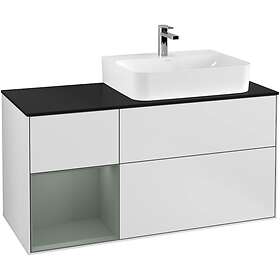 Villeroy & Boch Tvättställsskåp Finion med 3 Lådor Hylla och Bänkskiva för Ocentrerat F142GMMT