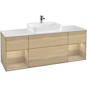 Villeroy & Boch Tvättställsskåp Finion med Två Hyllor och Bänkskiva för Ytmonterat G451PCPC