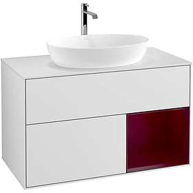 Villeroy & Boch Tvättställsskåp Finion med 2 Lådor Hylla och Bänkskiva för Fristående från Artis Collaro G781HBMT