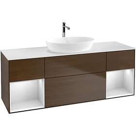 Villeroy & Boch Tvättställsskåp Finion med Två Hyllor och Bänkskiva för Fristående från Artis Collaro G861MTGN