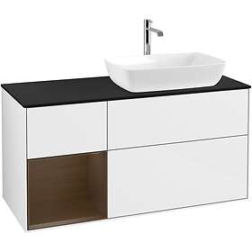 Villeroy & Boch Tvättställsskåp Finion med 3 Lådor Hylla och Bänkskiva för Ocentrerat från Artis Collaro F802GNGF