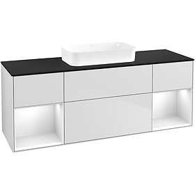 Villeroy & Boch Tvättställsskåp Finion med Två Hyllor och Bänkskiva för Fristående F742GFMT