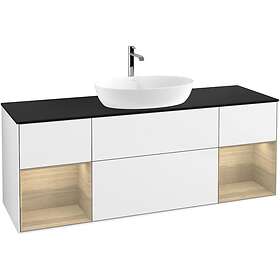 Villeroy & Boch Tvättställsskåp Finion med Två Hyllor och Bänkskiva för Fristående från Artis Collaro GD02PCGF