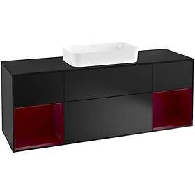 Villeroy & Boch Tvättställsskåp Finion med Två Hyllor och Bänkskiva för Fristående F332HBPD