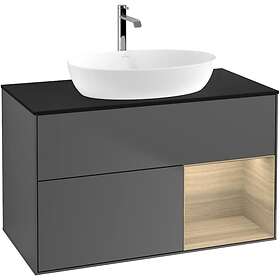 Villeroy & Boch Tvättställsskåp Finion med 2 Lådor Hylla och Bänkskiva för Fristående från Artis Collaro GA22PCGK