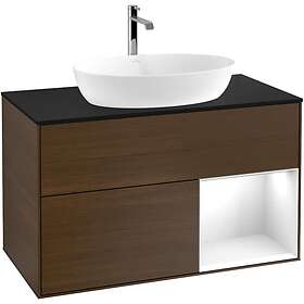 Villeroy & Boch Tvättställsskåp Finion med 2 Lådor Hylla och Bänkskiva för Fristående från Artis Collaro G782GFGN