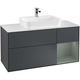 Villeroy & Boch Tvättställsskåp Finion med 3 Lådor Hylla och Bänkskiva för Ytmonterat G421GMHG