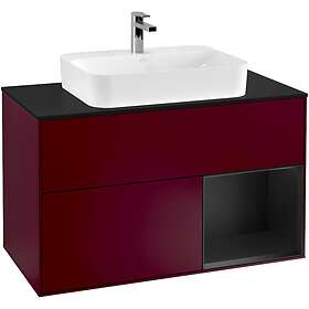 Villeroy & Boch Tvättställsskåp Finion med 2 Lådor Hylla och Bänkskiva för Ytmonterat F372PDHB