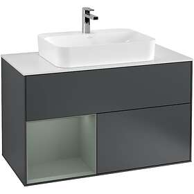 Villeroy & Boch Tvättställsskåp Finion med 2 Lådor Hylla och Bänkskiva för Ytmonterat G361GMHG