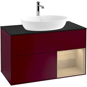 Villeroy & Boch Tvättställsskåp Finion med 2 Lådor Hylla och Bänkskiva för Fristående från Artis Collaro G782PCHB