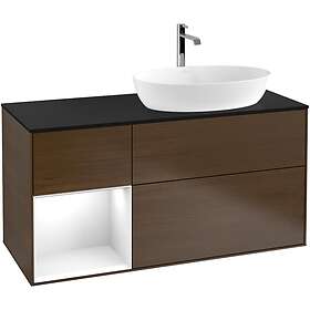 Villeroy & Boch Tvättställsskåp Finion med 3 Lådor Hylla och Bänkskiva för Ocentrerat från Artis Collaro G802GFGN