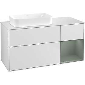 Villeroy & Boch Tvättställsskåp Finion med 3 Lådor Hylla och Bänkskiva för Ocentrerat Fristående G691GMMT
