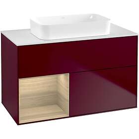 Villeroy & Boch Tvättställsskåp Finion med 2 Lådor Hylla och Bänkskiva för Fristående F651PCHB