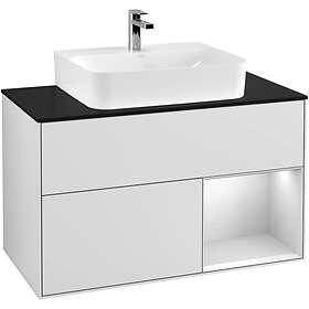 Villeroy & Boch Tvättställsskåp Finion med 2 Lådor Hylla och Bänkskiva för Centrerat F122MTMT