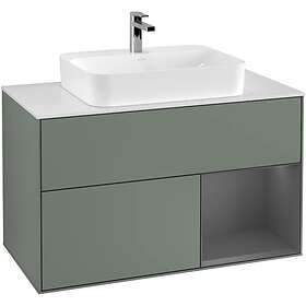 Villeroy & Boch Tvättställsskåp Finion med 2 Lådor Hylla och Bänkskiva för Ytmonterat F371GKGM