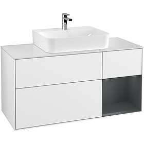Villeroy & Boch Tvättställsskåp Finion med 3 Lådor Hylla och Bänkskiva för Centrerat G171HGGF