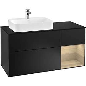 Villeroy & Boch Tvättställsskåp Finion med 3 Lådor Hylla och Bänkskiva för Ocentrerat Ytmonterat F402PCPD