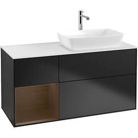Villeroy & Boch Tvättställsskåp Finion med 3 Lådor Hylla och Bänkskiva för Ocentrerat från Artis Collaro F801GNPD