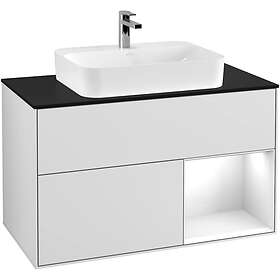 Villeroy & Boch Tvättställsskåp Finion med 2 Lådor Hylla och Bänkskiva för Ytmonterat F372GFMT