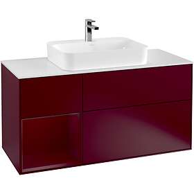 Villeroy & Boch Tvättställsskåp Finion med 3 Lådor Hylla och Bänkskiva för Ytmonterat G411HBHB