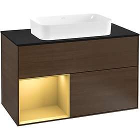 Villeroy & Boch Tvättställsskåp Finion med 2 Lådor Hylla och Bänkskiva för Fristående F242HFGN